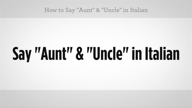 ZN. How to Say "Aunt" & "Uncle" in Italian Promo Image