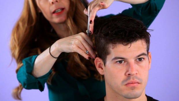 E. How to Cut a Man's Hair in Layers Promo Image