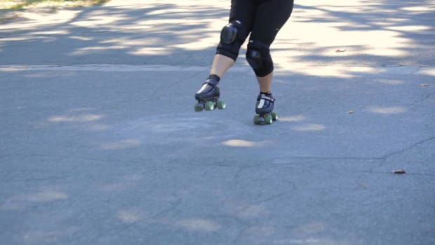 U. How to Do a Bunny Hop on Roller Skates Promo Image
