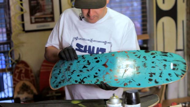 C. How to Use Intricate Stencils to Custom Paint a Skateboard Promo Image