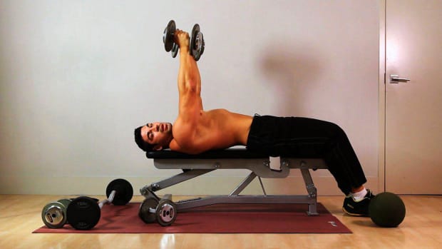 Z. How to Do a Rolling Dumbbell Extension for an Arm Workout Promo Image