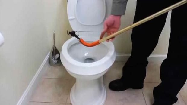 R. How to Clear a Clogged Toilet with a Closet Auger Promo Image