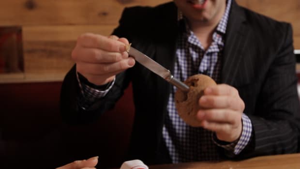 J. How to Pull a Knife Out of a Bread Roll Promo Image