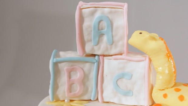 G. How to Make Fondant Alphabet Blocks for a Baby Shower Cake Promo Image