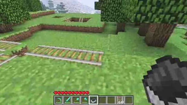 O. Minecraft Tutorial: How to Build a Minecraft Minecart Track Promo Image