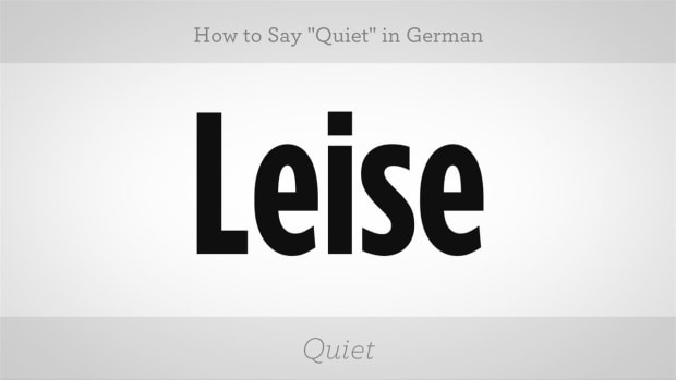 ZS. How to Say "Quiet" in German Promo Image