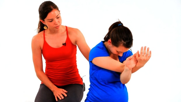 X. How to Do Prenatal Yoga Eagle Pose for Pregnancy Workout Promo Image