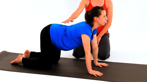 V. Prenatal Yoga Cat & Cow Stretch for a Pregnancy Workout Promo Image