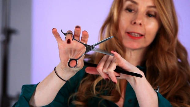 T. How to Use Notching Shears to Cut Hair Promo Image