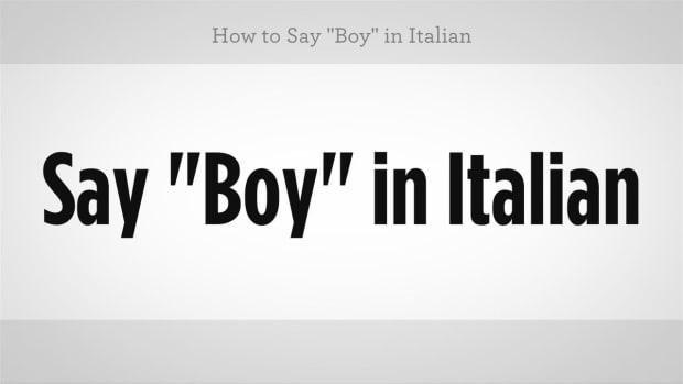 ZM. How to Say "Boy" in Italian Promo Image