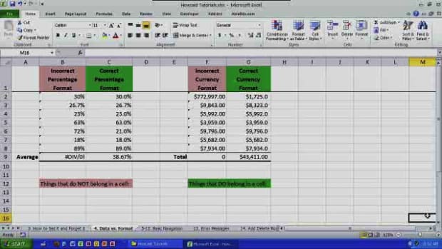 C. Data vs. Format in Microsoft Excel Promo Image