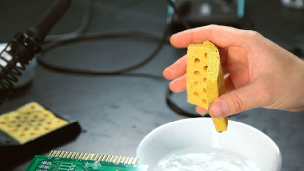 F. How Is a Wet Sponge Used in Soldering? Promo Image