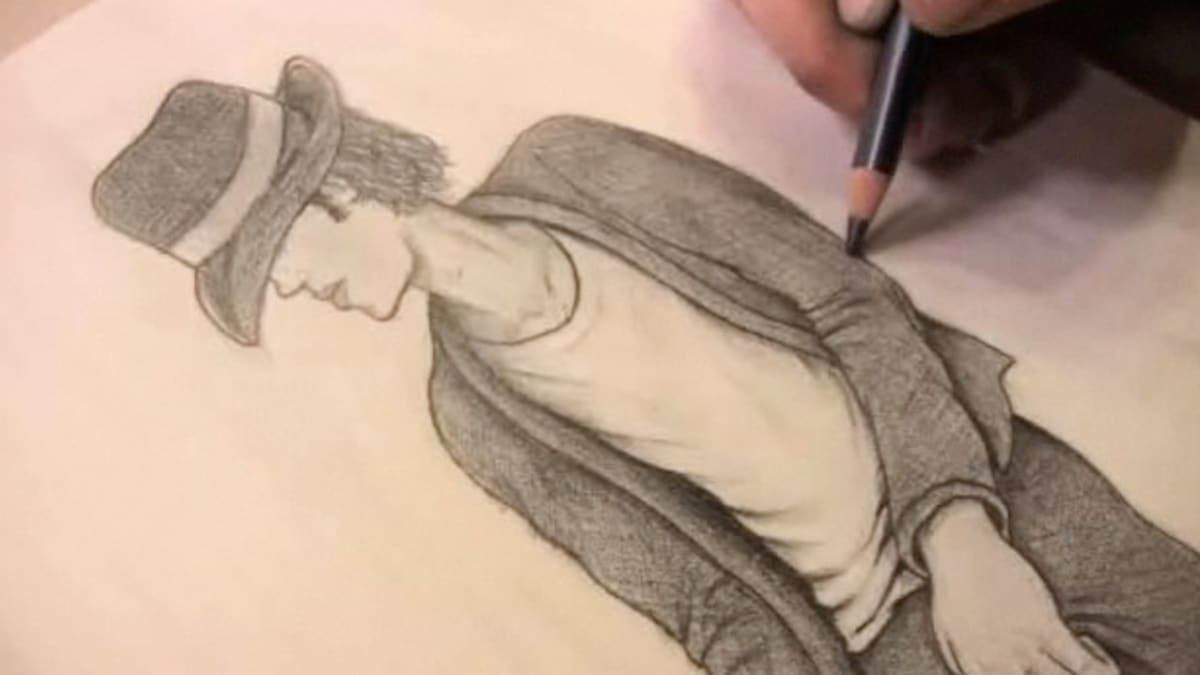 Exquisite Pencil art sketch of Michael Jackson 3 by Sarah Samuel |  ArtWanted.com