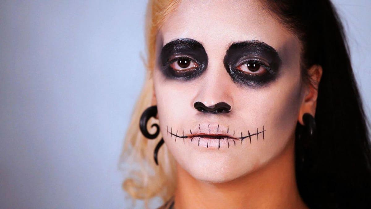 How to Do Cheeks & Stitched Lips for Day of the Dead Makeup - Howcast