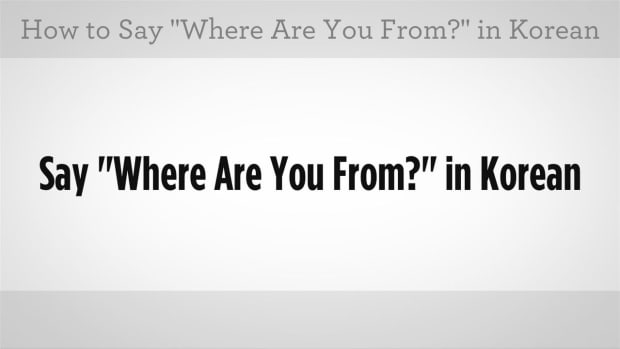 How to say you said in korean