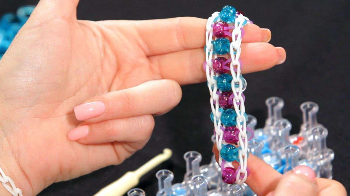 Loom band cheap bead bracelet