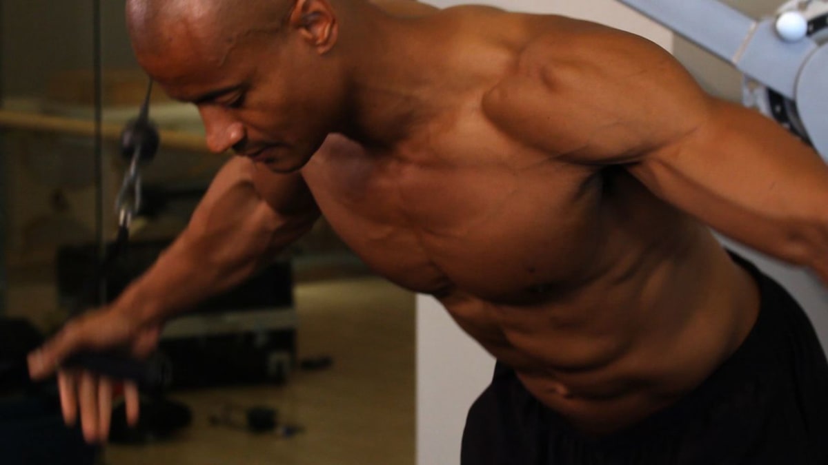 Dumbbell clearance chest crossover
