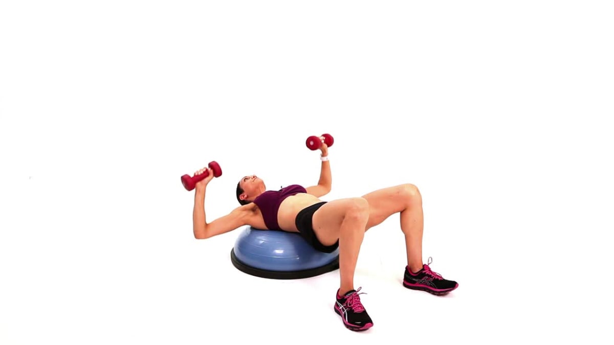 Bosu ball dumbbell exercises best sale