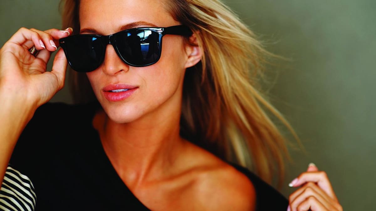 Ray ban justin on face top