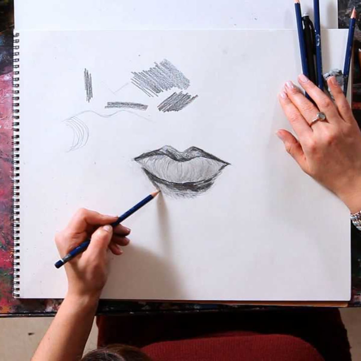 Cartoon Lips Drawing - Drawing Skill