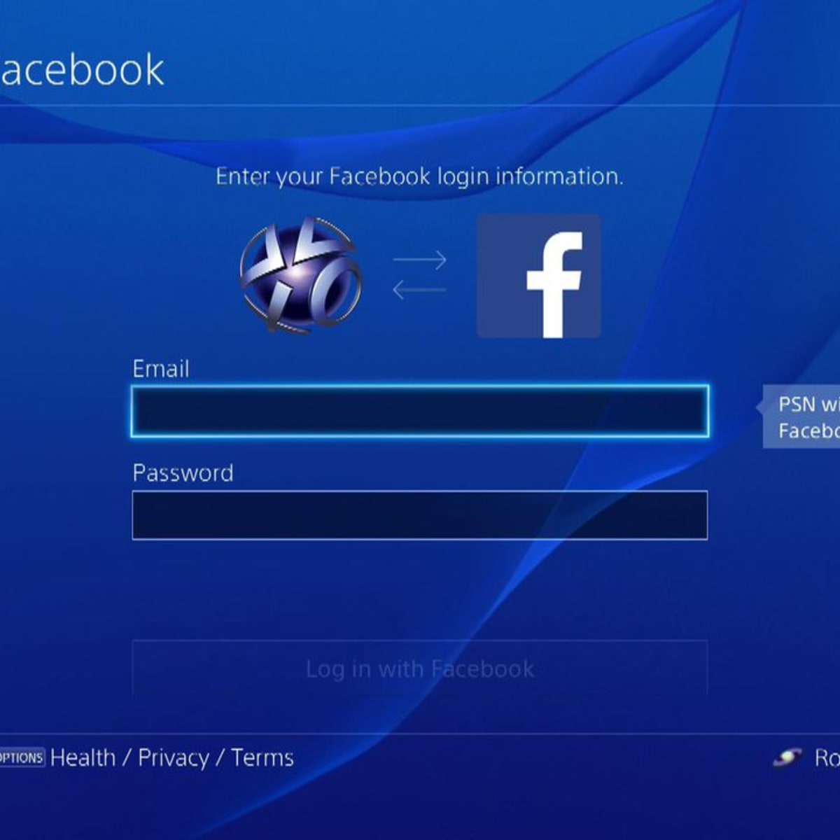 Help and Information - How to login with my PS4/PSN account? and