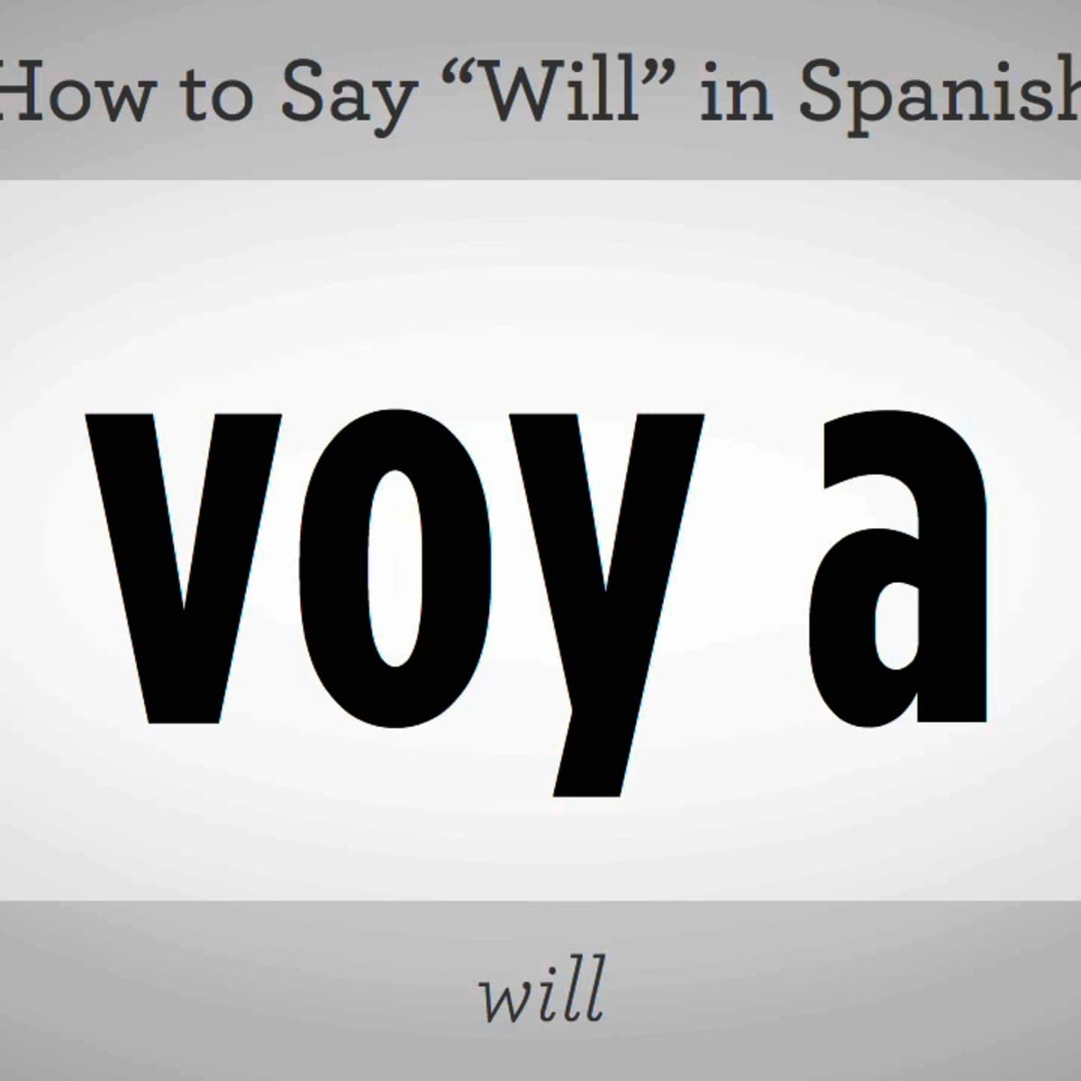 How to Say &ldquo;Will&rdquo; in Spanish - Howcast