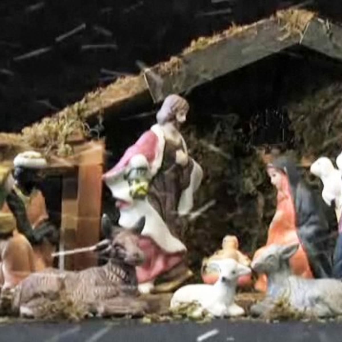 Setting up a nativity scene sales