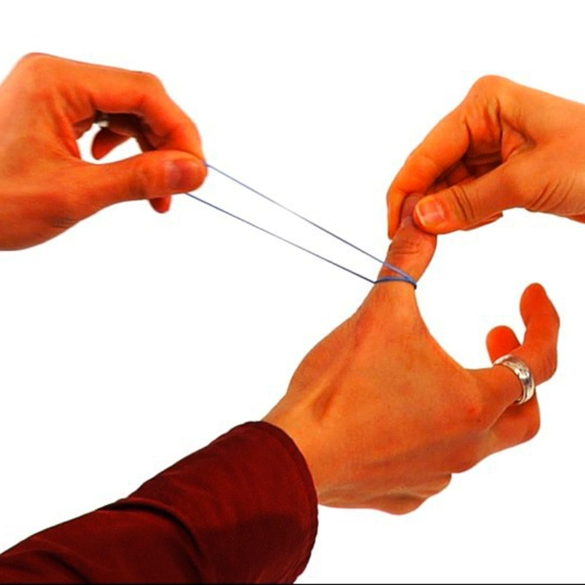 How to Do the Rubber Band through the Thumb Trick Howcast