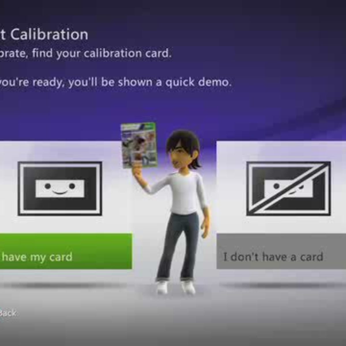 Calibration card for 2025 xbox 360 kinect