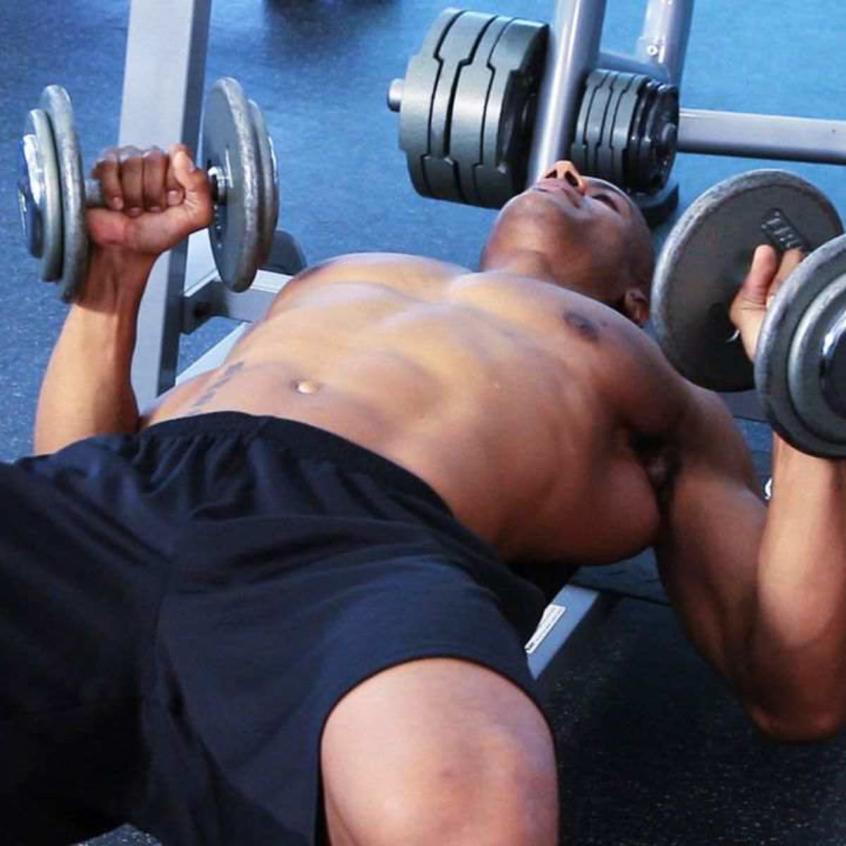 45 degree incline dumbbell press top