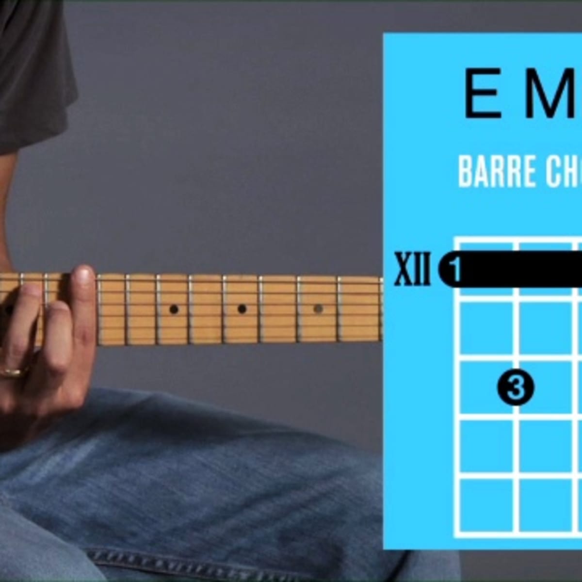 How to Play an E Minor 7 Barre Chord on Guitar Howcast