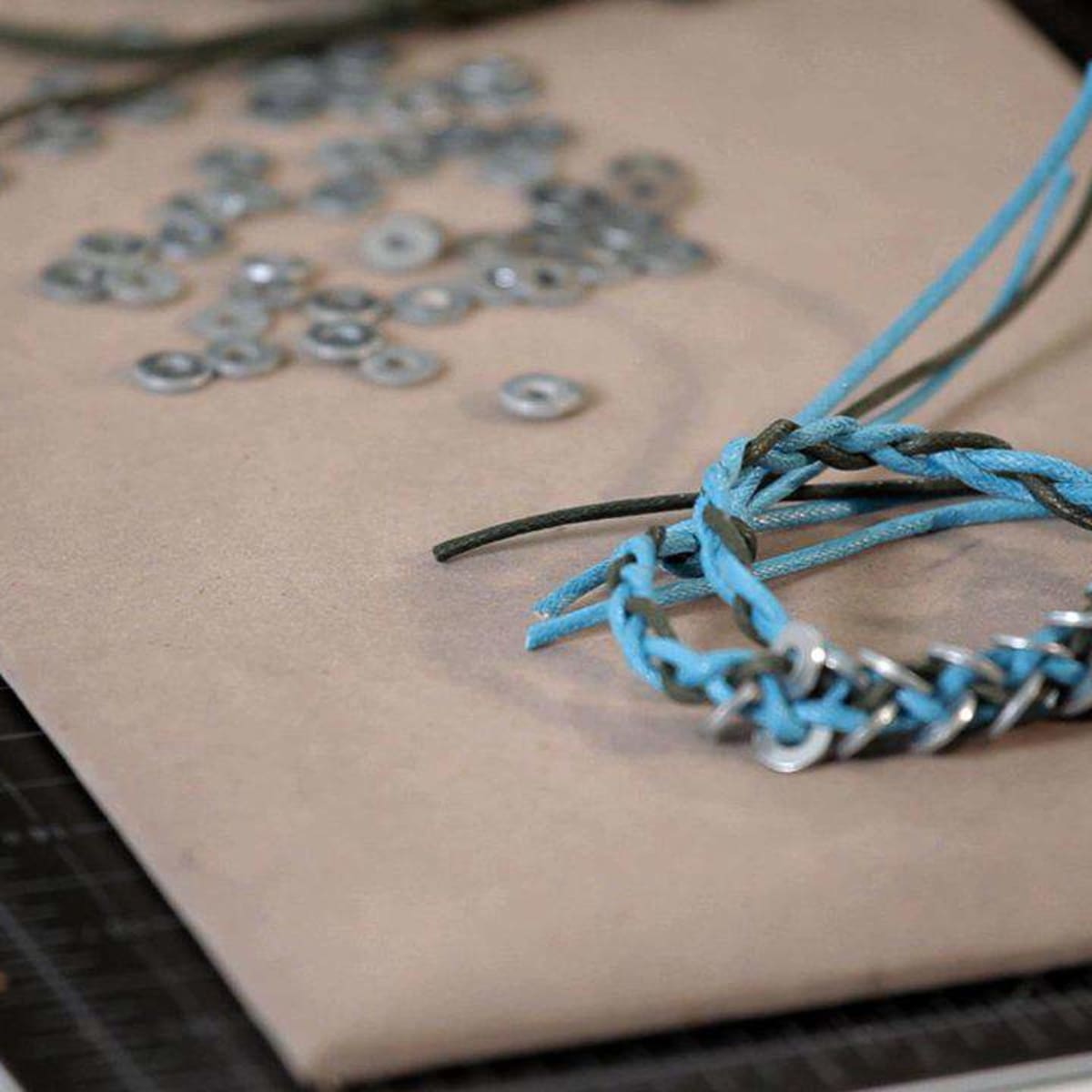 Wax cord bracelet diy hotsell