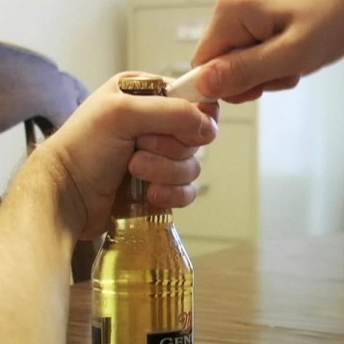 Open a bottle shop with a lighter