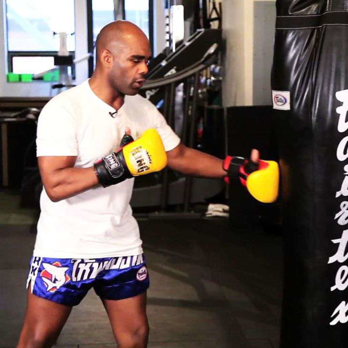 Kickboxing with sales bag workout