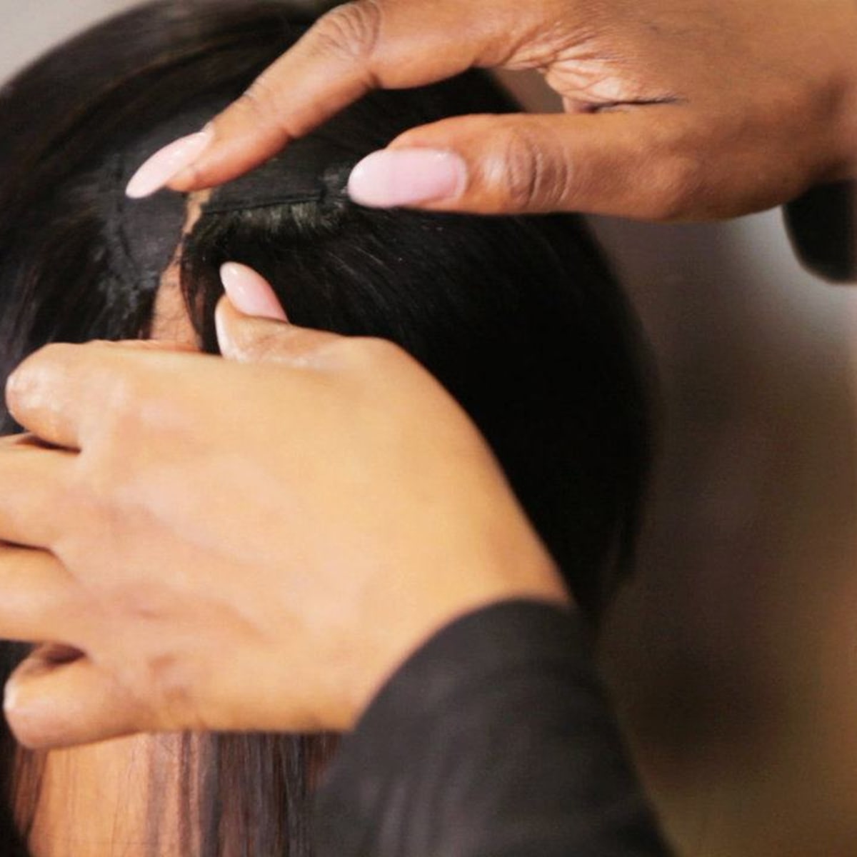 Straight weave hairstyles online with invisible part