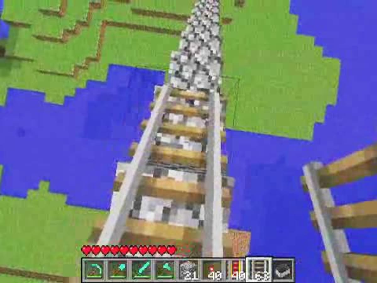 Minecraft Tutorial: How to Make a Minecraft Roller Coaster - Howcast