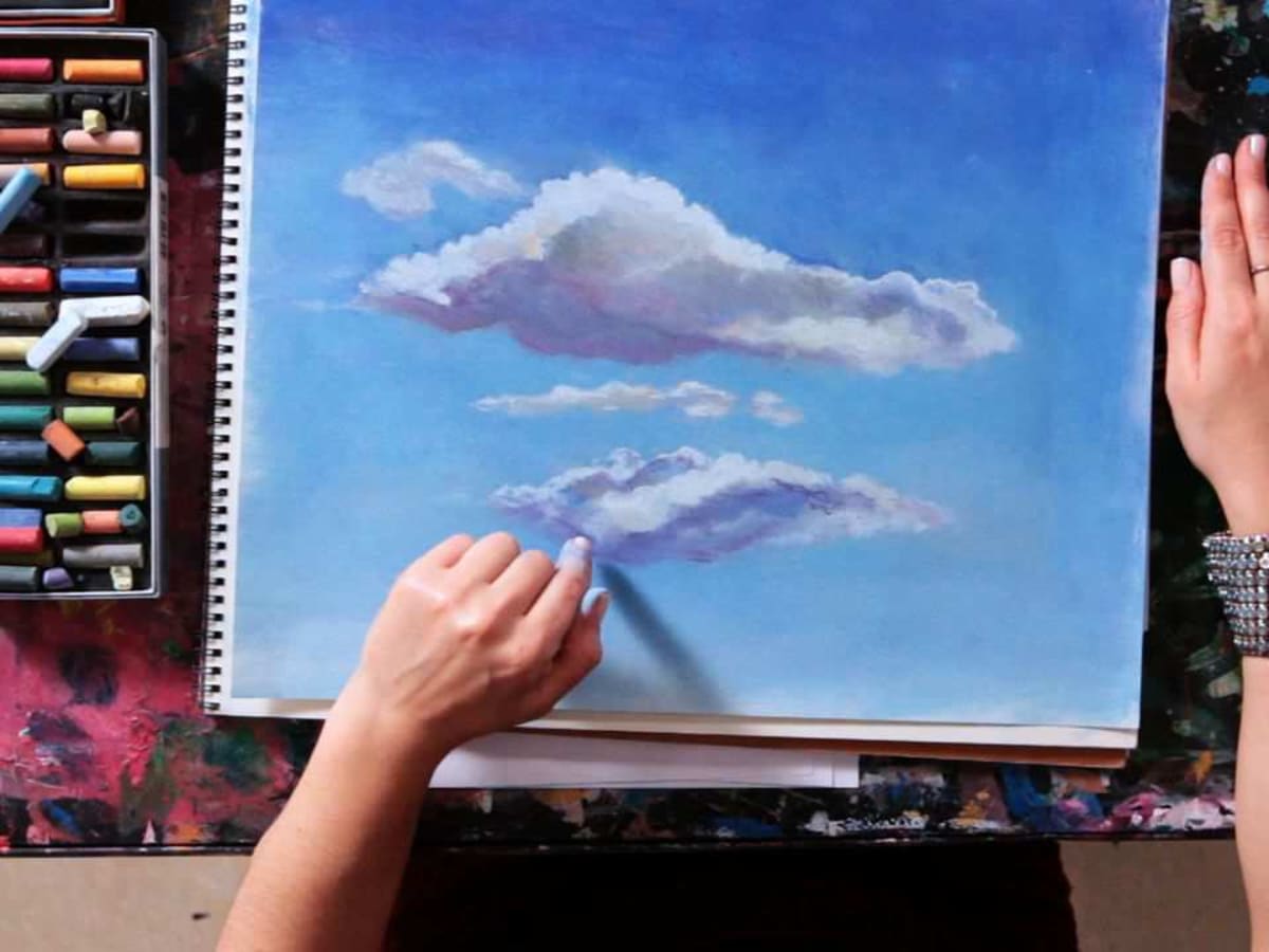 how to draw realistic clouds