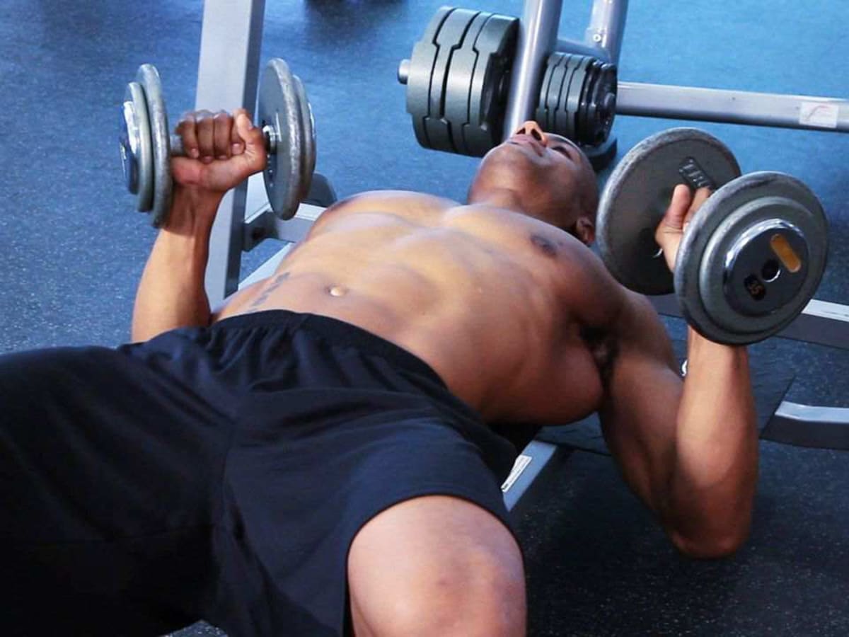 45 degree dumbbell store press