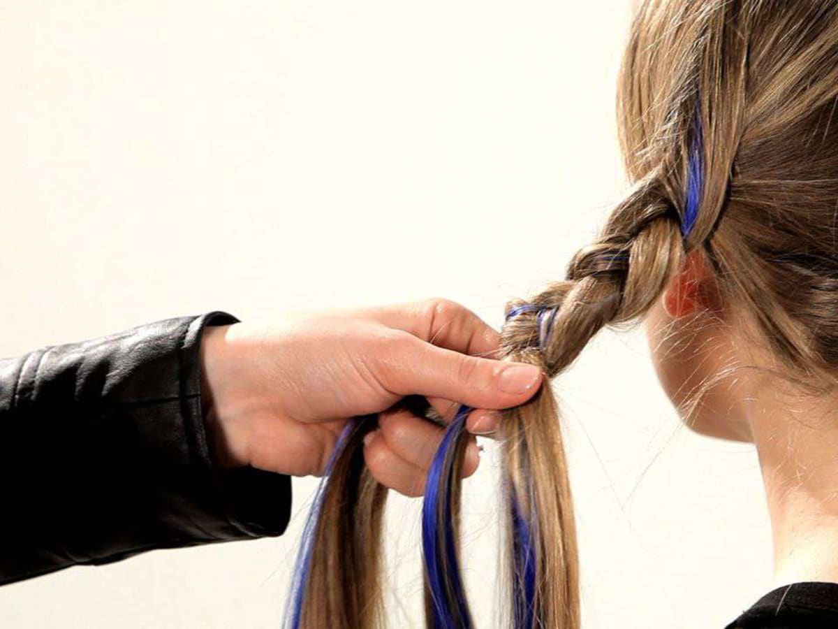 Hair extensions braided into hair sale