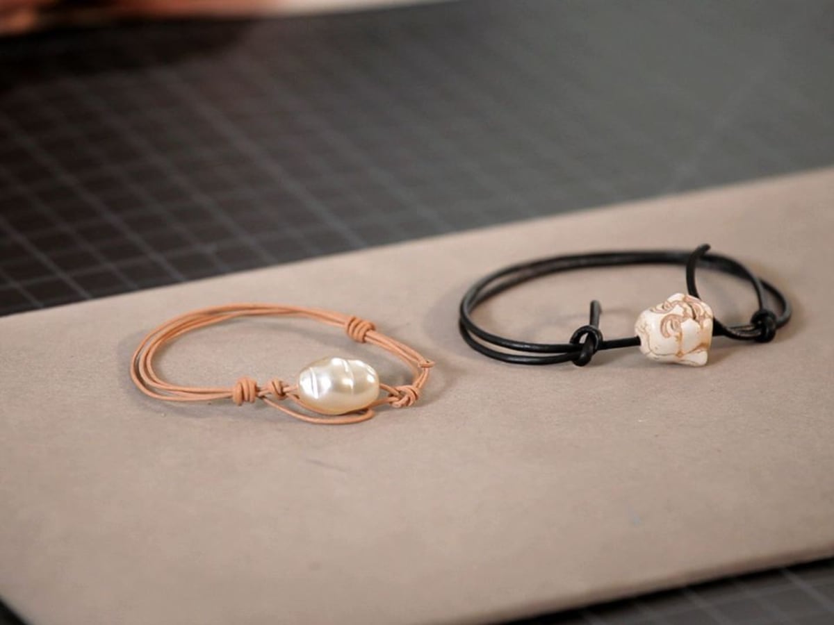 How to Use Sliding Knots to Make Leather Bracelets Howcast