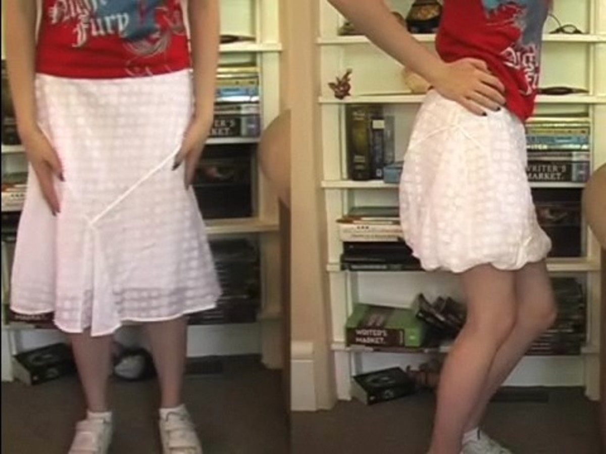 how to turn a skirt into a skort