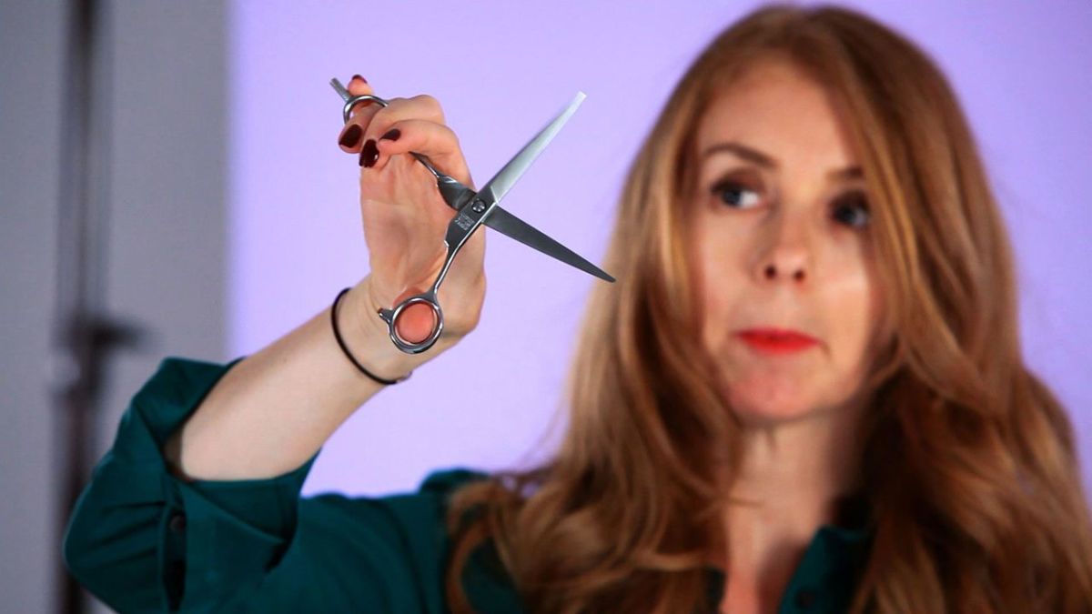How to Hold Scissors While Cutting Hair Howcast