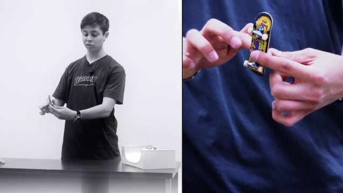 Fingerboarding Front Finger Impossible Tech Deck Trick Howcast