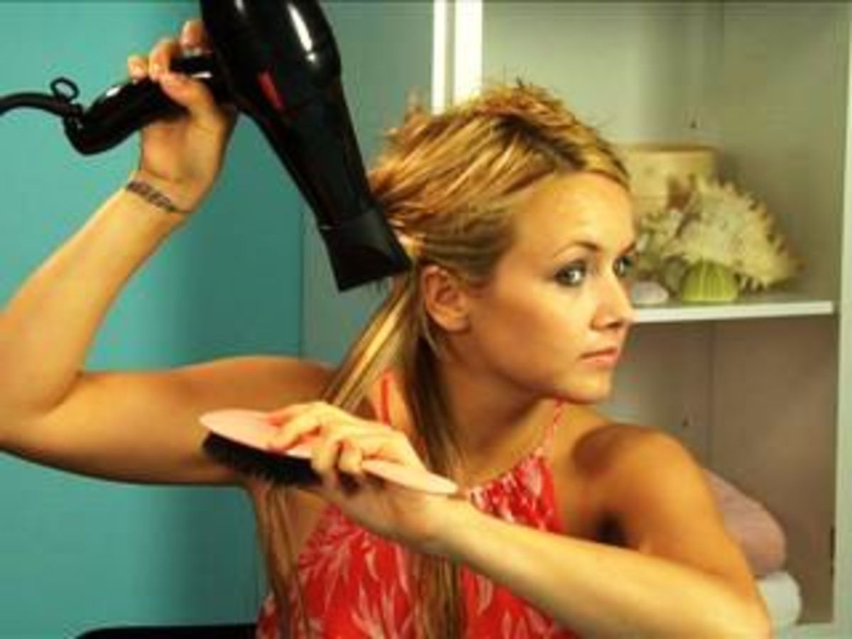 How To Blow Dry Your Hair Straight Howcast
