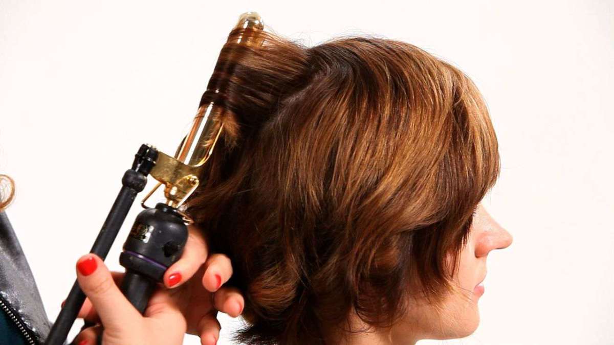 How To Use A Curling Iron On Short Hair Part 1 Howcast