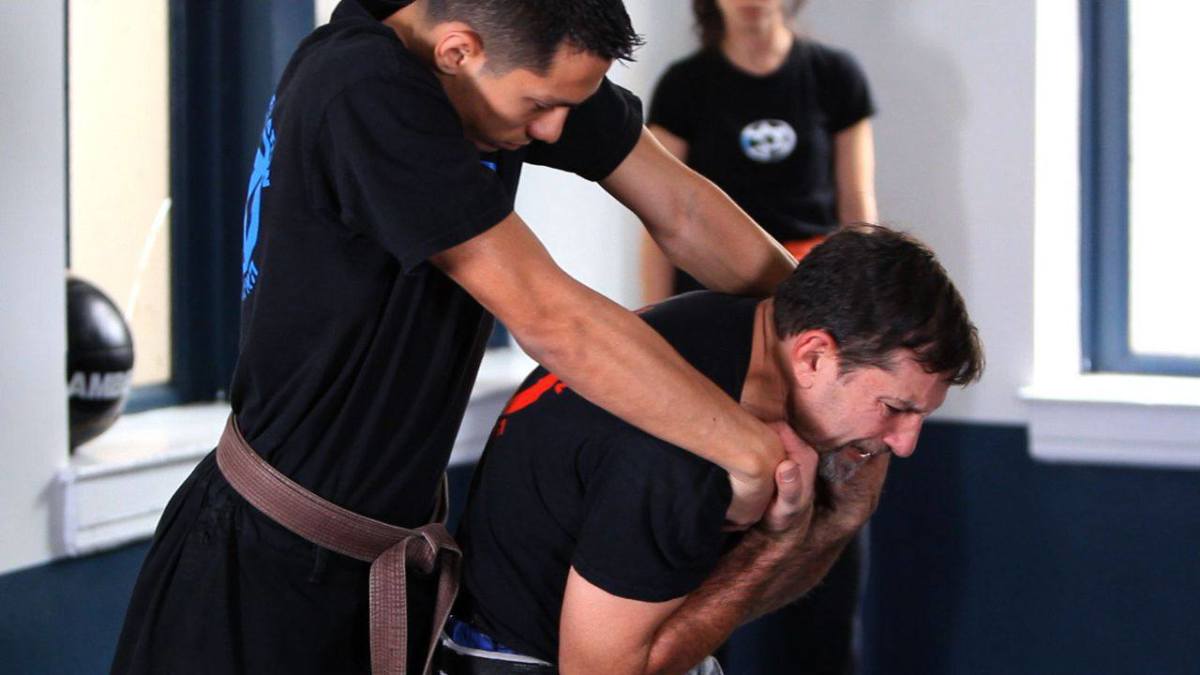 How to Defend against a Choke Hold from the Rear in Krav Maga Howcast