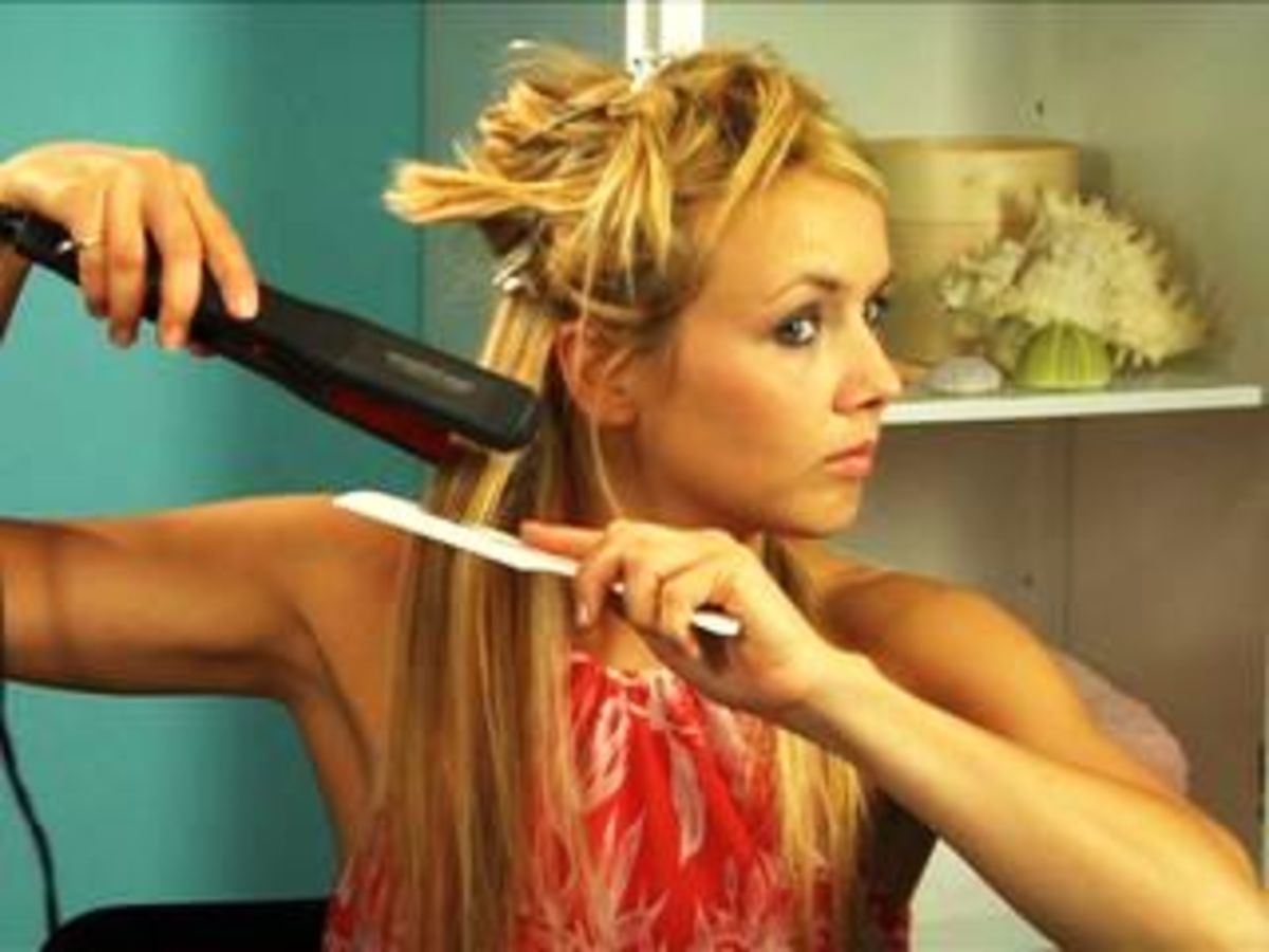 How to Straighten Your Hair with a Straightening Iron Howcast