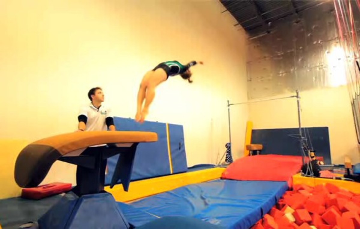 How to Do a Backflip on the Ground in Gymnastics Howcast