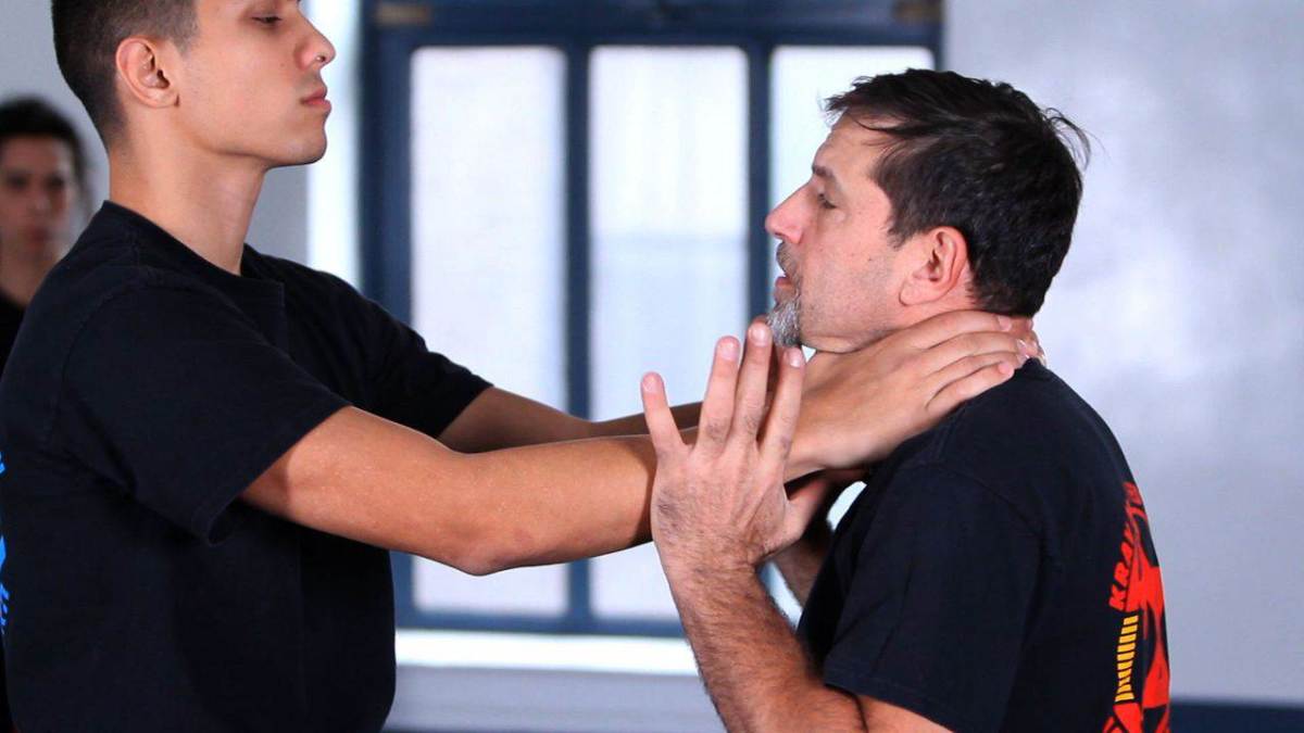How to Defend against a Choke from the Front in Krav Maga Howcast