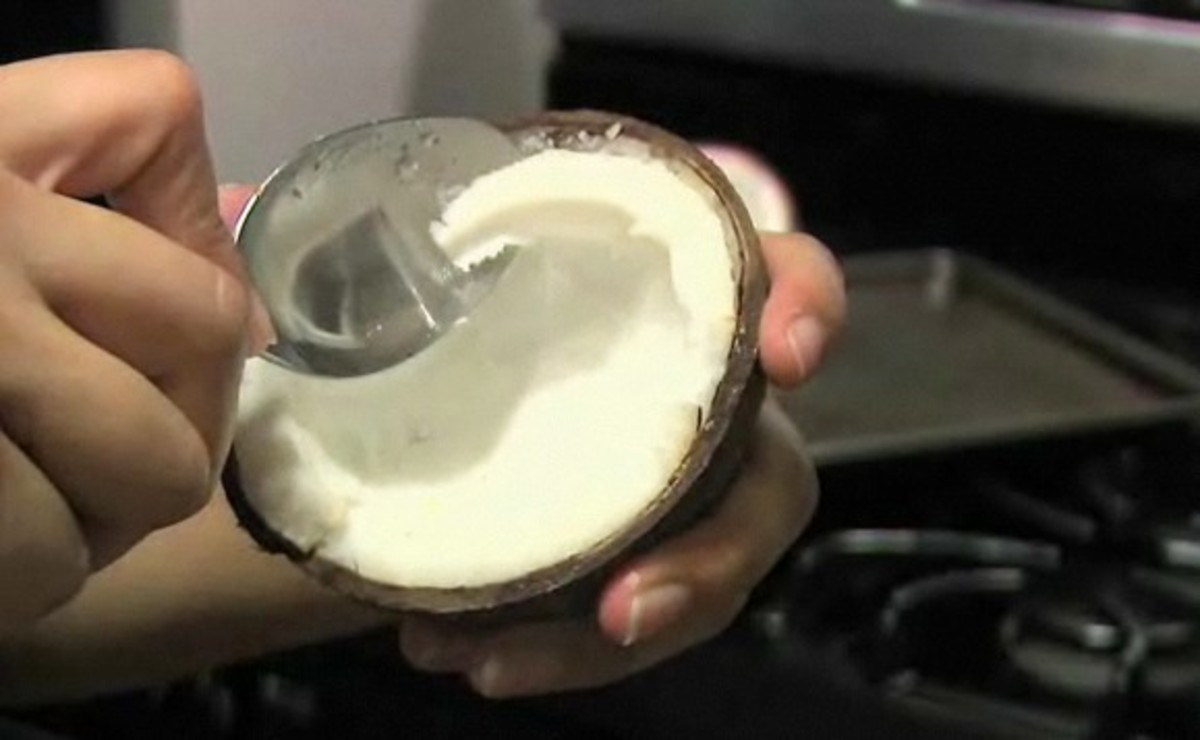 how to crack open a coconut with your hands